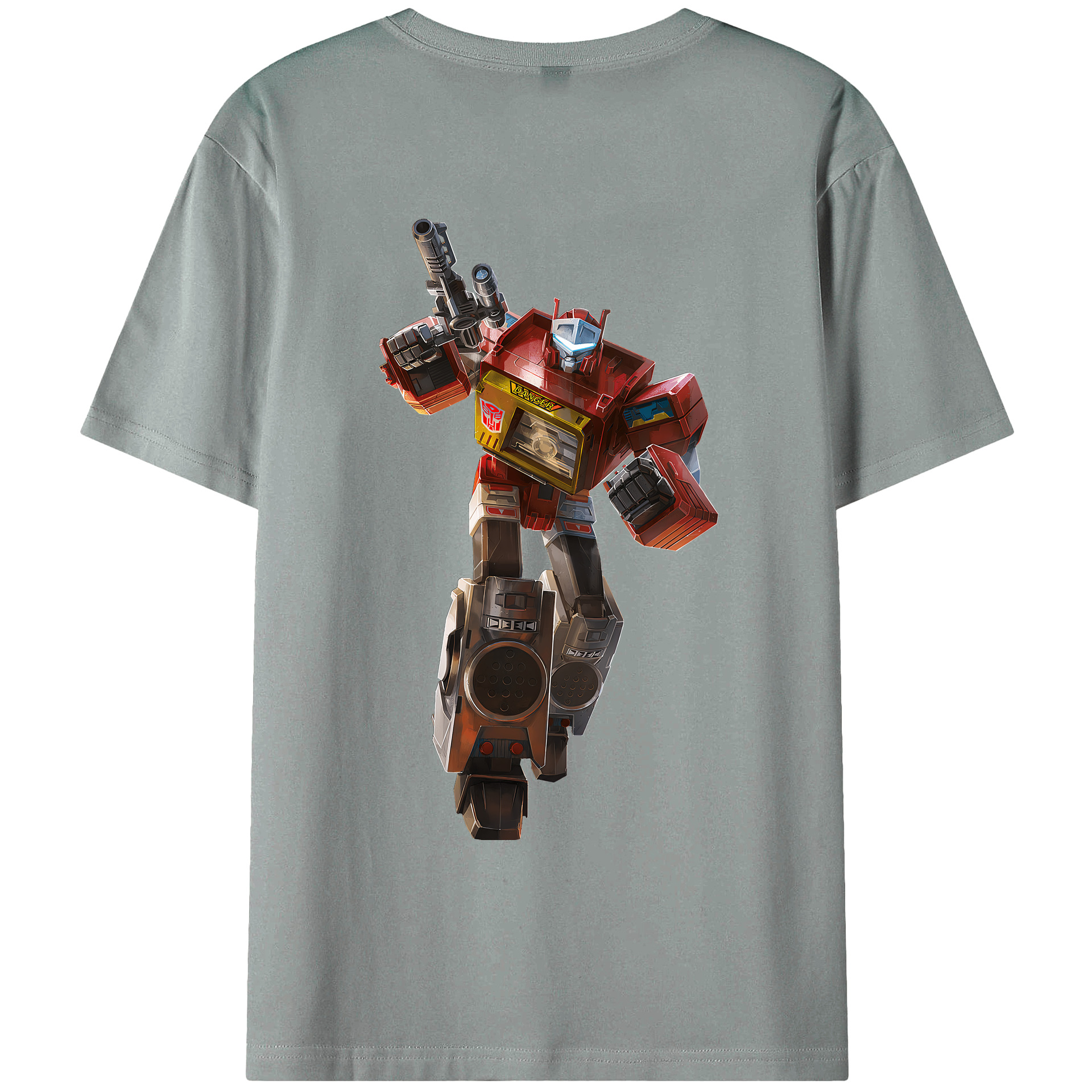 （画像用） Transformers トランスフォーマー 綿100％ メンズ半袖Tシャツ（バックプリント） 通気性